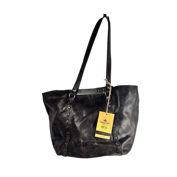 NWT‎ Patricia Nash Benvenuto Tote Distressed Brown Leather Large Shoulder Bag - Picture 1 of 9